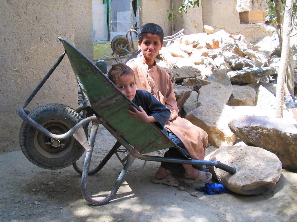 Mari’s son wait for their house to be built