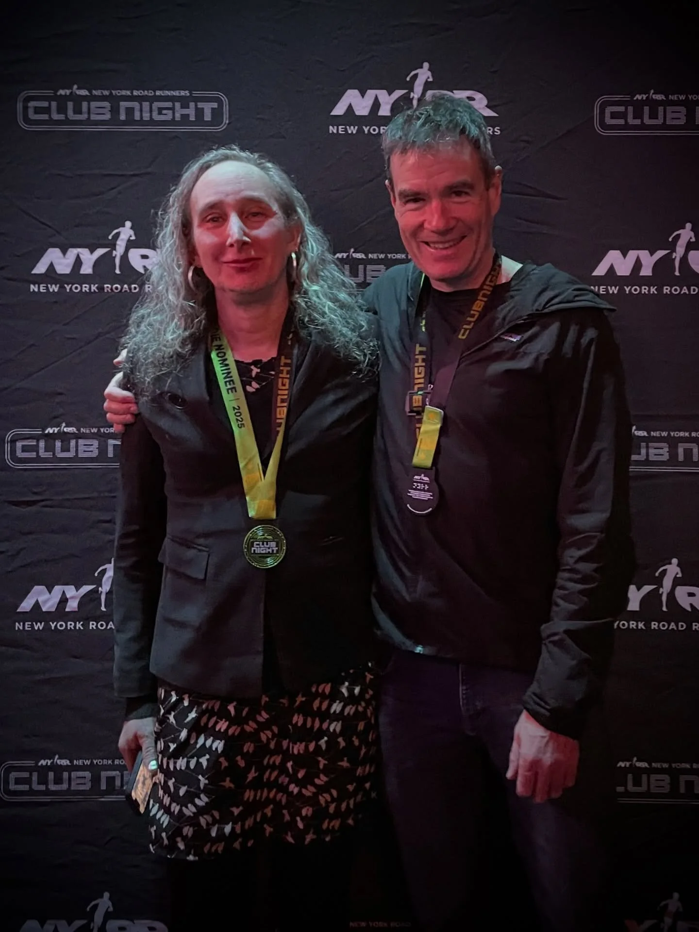 Congrats to Dame Dave Lewis and Christopher Swain for being nominated for Runner of the Year in their age group categories at the 2026 NYRR Club Night! A huge congrats to Dame for winning the top nonbinary: 50-54!