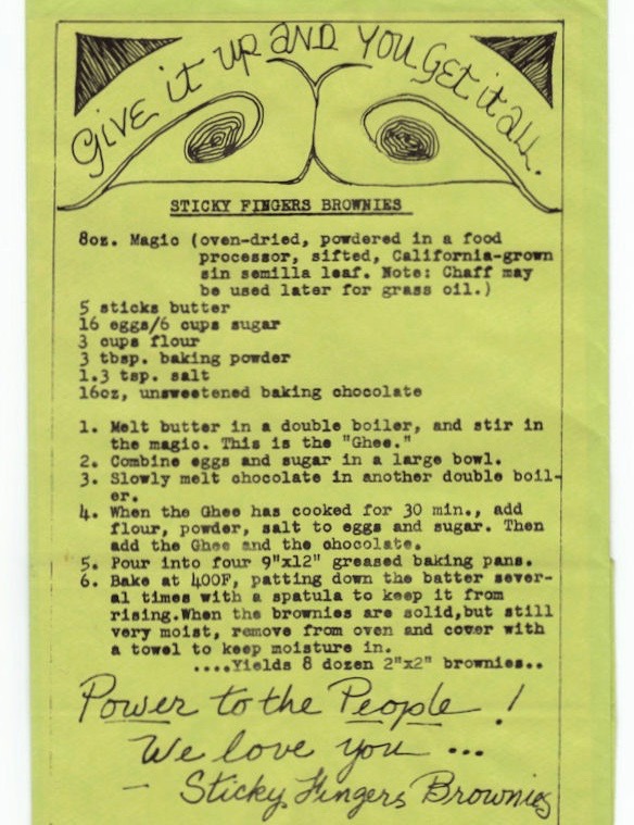 Copy of the last batch of “Sticky Fingers Brownies”