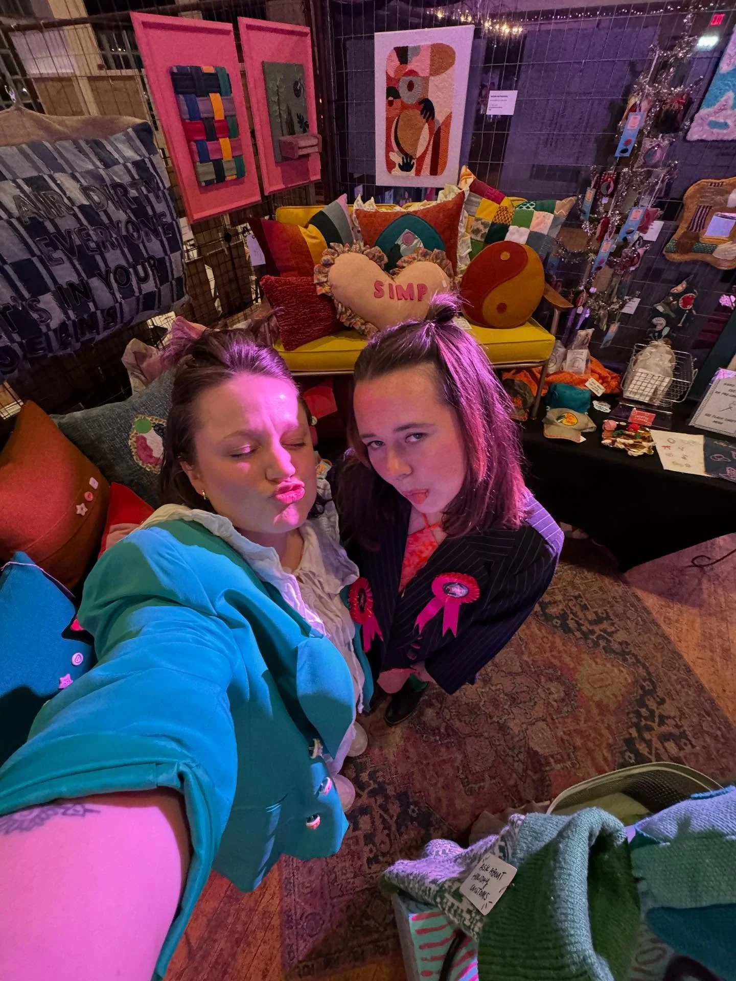 Just a couple of business girlies at the Girlie Show! 💅
Sharing a booth with @createdandfoundshop was a dream &amp; sharing an entire show with other female creatives &amp; artists was super fulfilling! 

Thank you to everyone that came by! 💖🌷🎀
