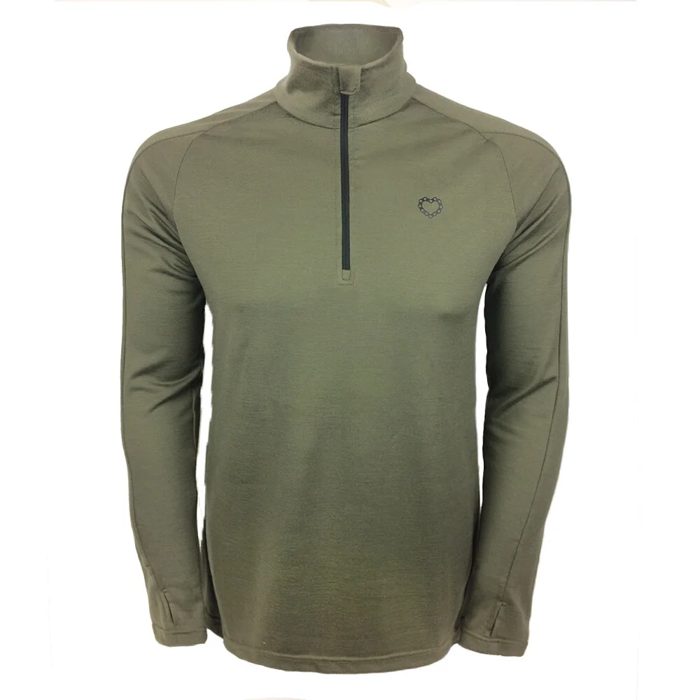 Mens DONUT HALF ZIP MID-WEIGHT KNIT FUNNEL NECK COMMANDO TARMAC - Front.jpg