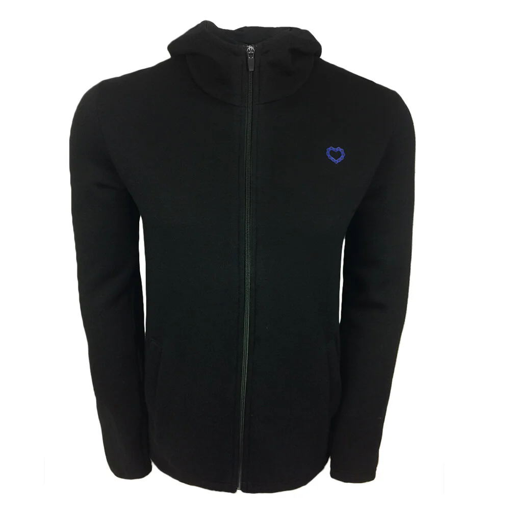 Mens LUXE FZIP FLEECE HOODIE TARMAC - Front.jpg