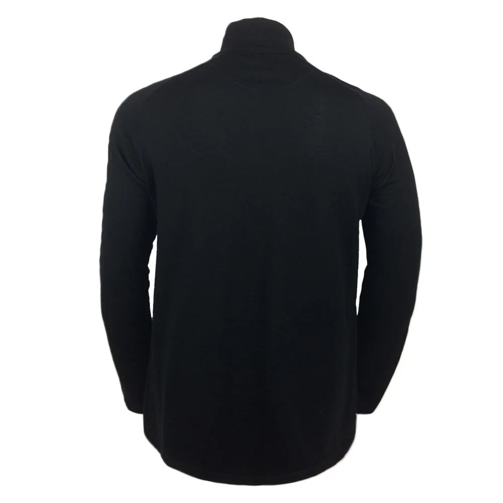 Mens DONUT HALF ZIP MID-WEIGHT KNIT FUNNEL NECK TARMAC  - Back.jpg