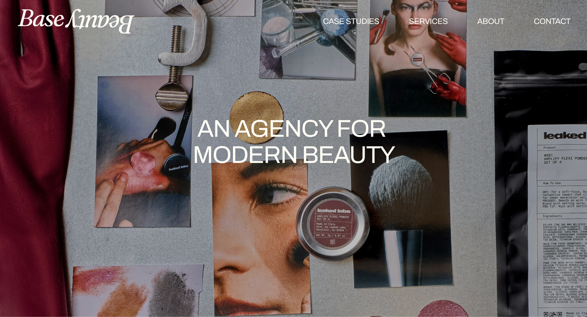 Base Beauty Creative Agency Homepage