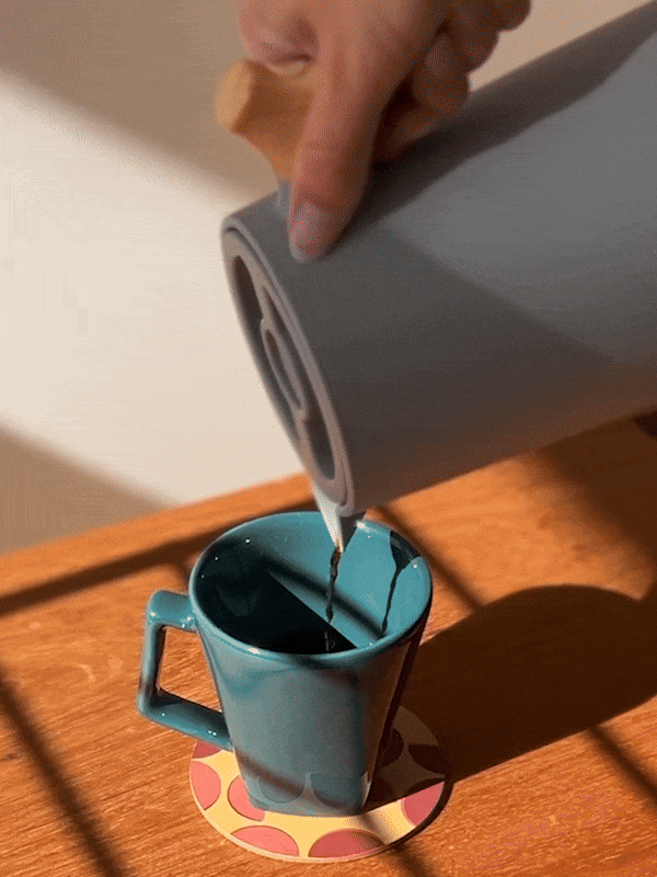 pouring coffee