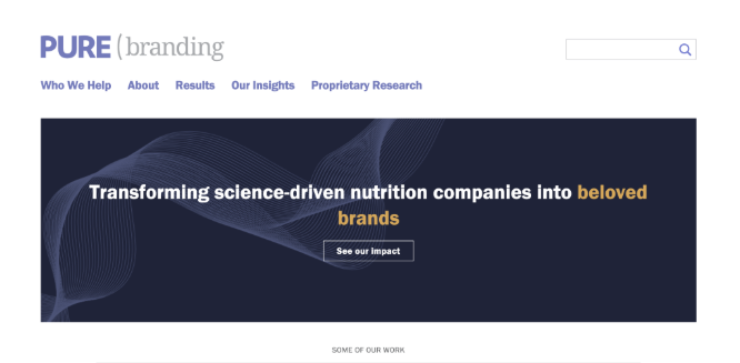 Pure Branding Homepage