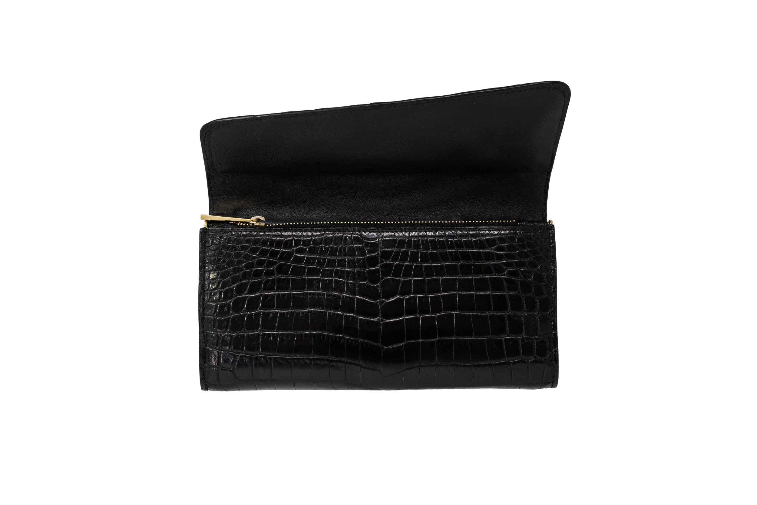 Luxury Black Crocodile Women's Wallet