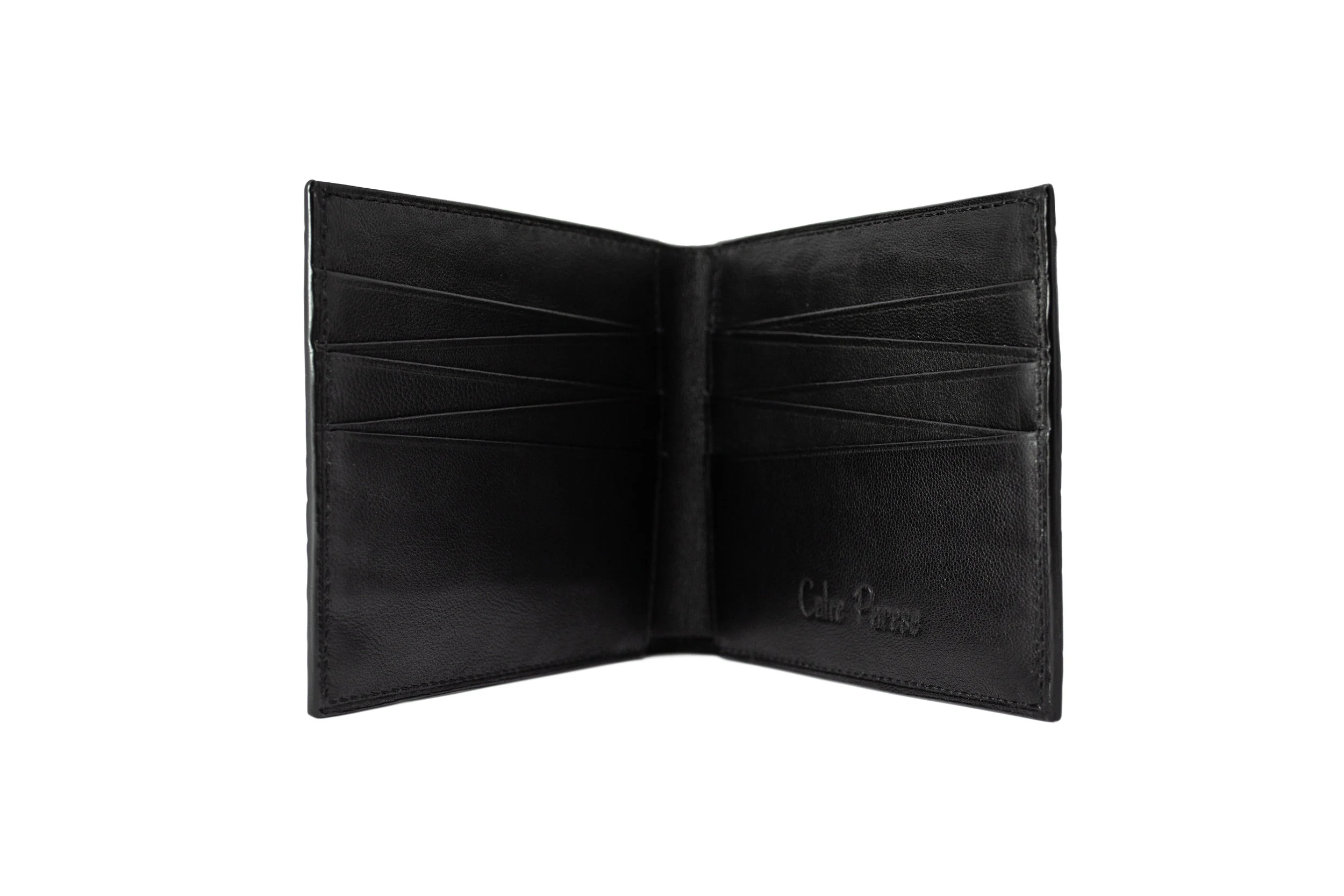 Luxury Black Crocodile Men's Bi-fold Wallet