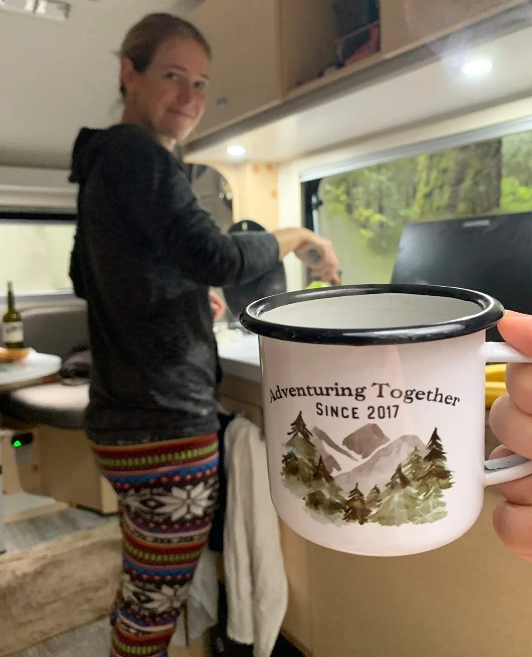 like the cup says: Adventuring together since 2017. ⁠
Happy Anniversary to my love, @ash_msw ⁠
-----------⁠
#happycampers #happyanniversary #travelcouples