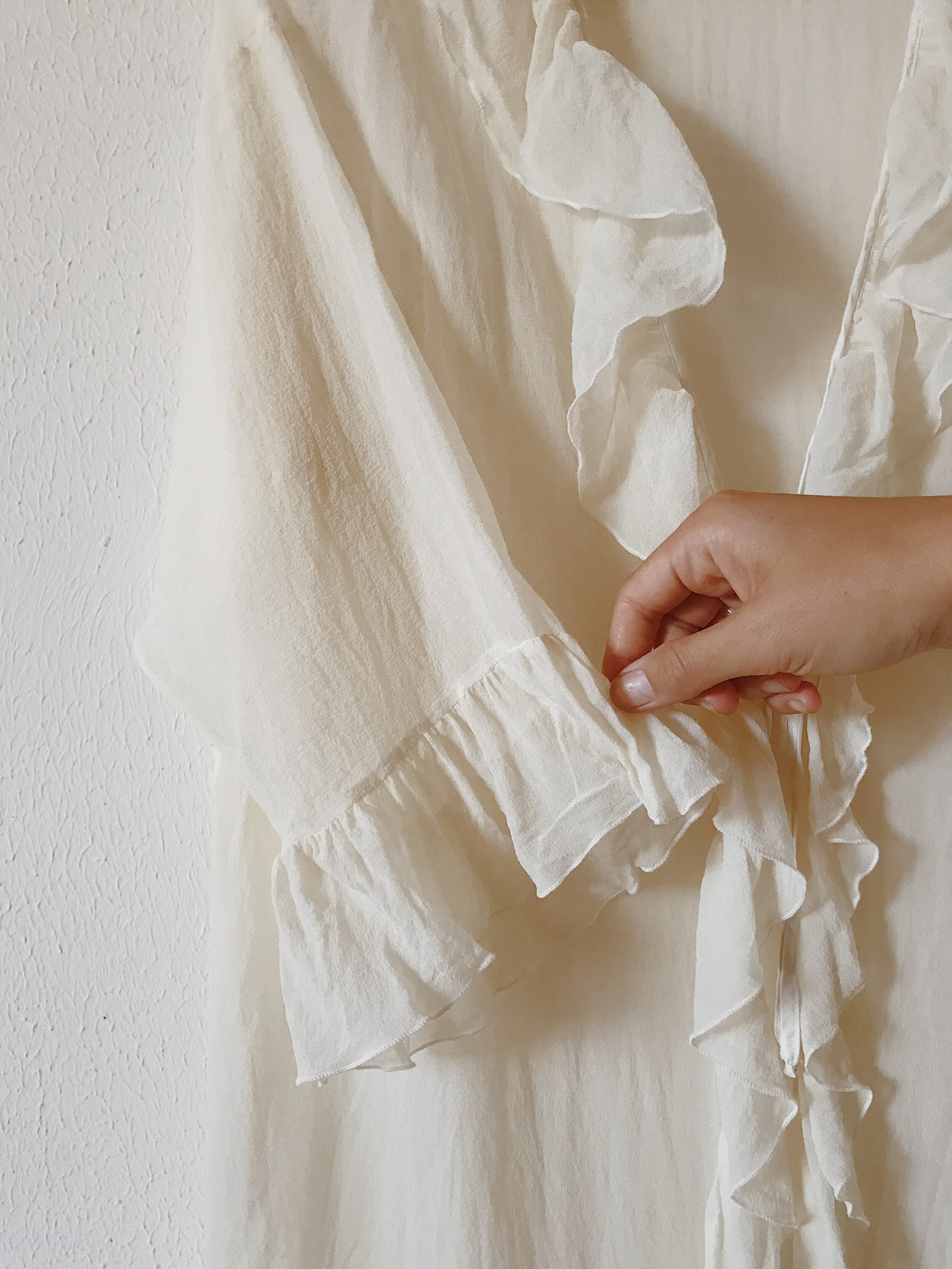 100% SILK SHEER OFF WHITE WRAP