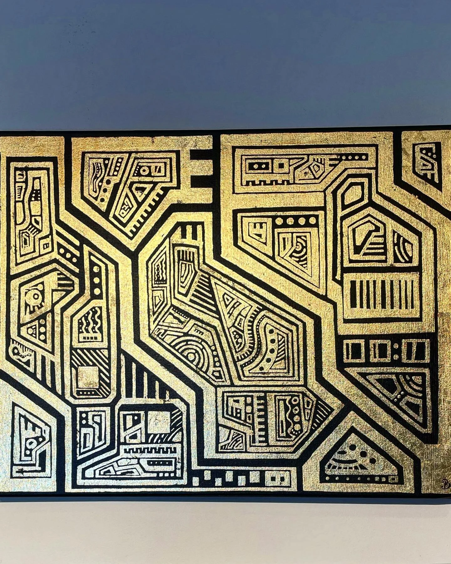This beauty now has a home😍
Feel free to message me about commissions or... anything really:p And visit www.brystonart.com to see my shop👨🏻&zwj;🎨

#supportthearts #artist #abstractart #astratto #slika #canadian #northamerica #gold #blackandgold #