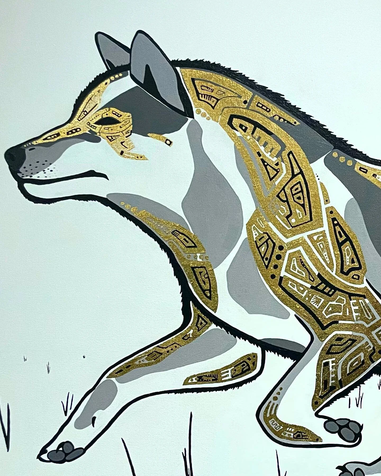 Working on a series with these colours:)
This beauty also has a home already! It's been a pleasure keeping busy with the work and like I said, it's awesome knowing that these pieces are going to people who will love them. 

#wolf #wolfart #wolfartist