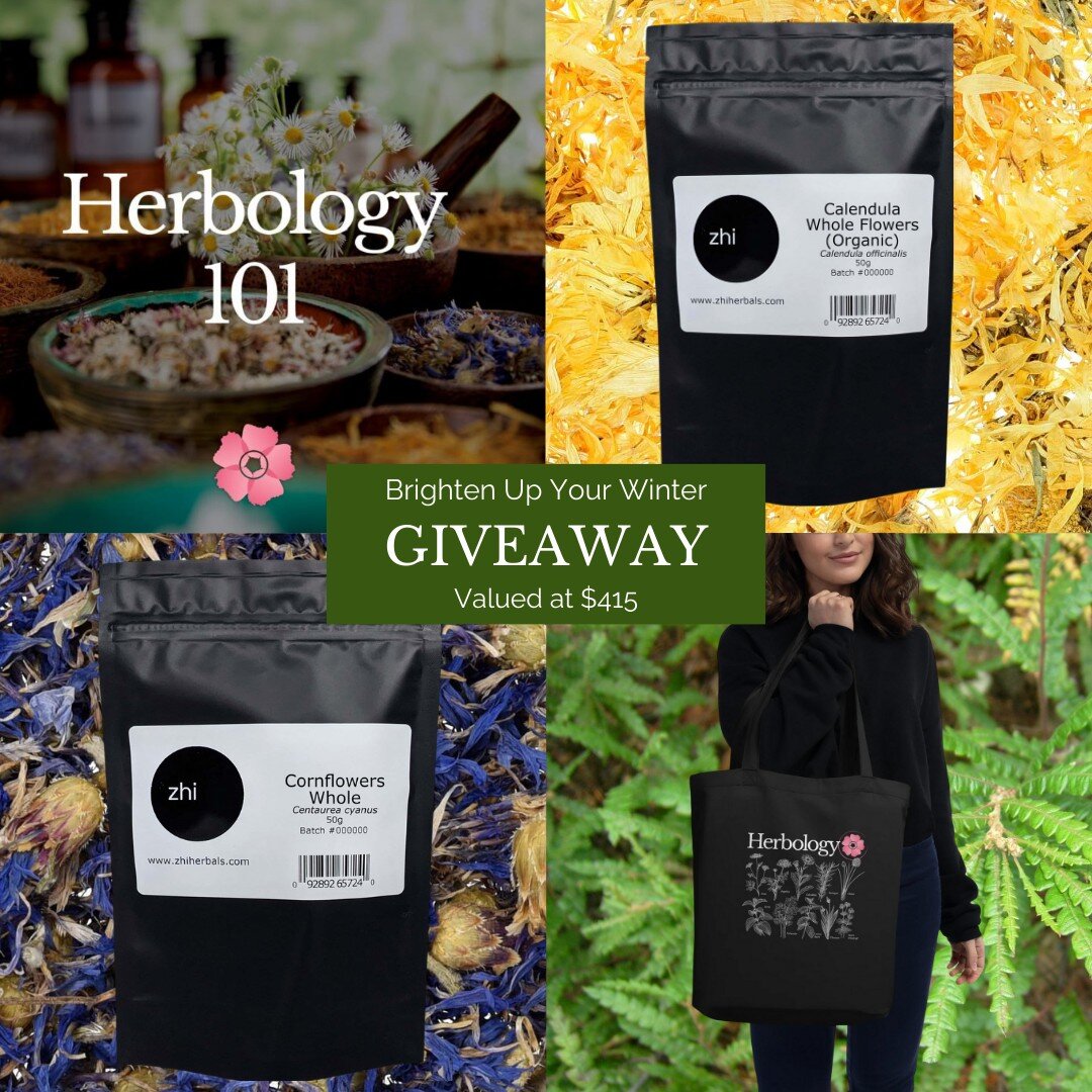 🌿 Brighten up the cold winter days with our Herbal Giveaway!

Begin your journey into herbalism this January and become the herbalist in your family and community. From stylish swag tote to a variety of medicinal herbs, this giveaway provides all th