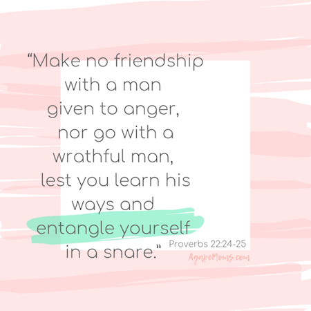 Make no friendship with a man given to anger, nor go with a wrathful man, lest you learn his ways and entangle yourself in a snare.jpg