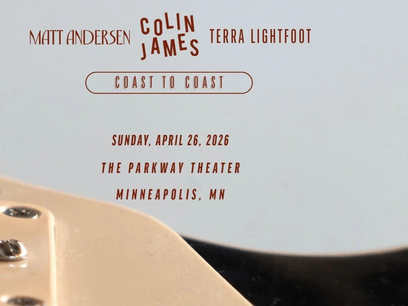 Coast to Coast featuring Colin James, Matt Andersen, & Terra Lightfoot