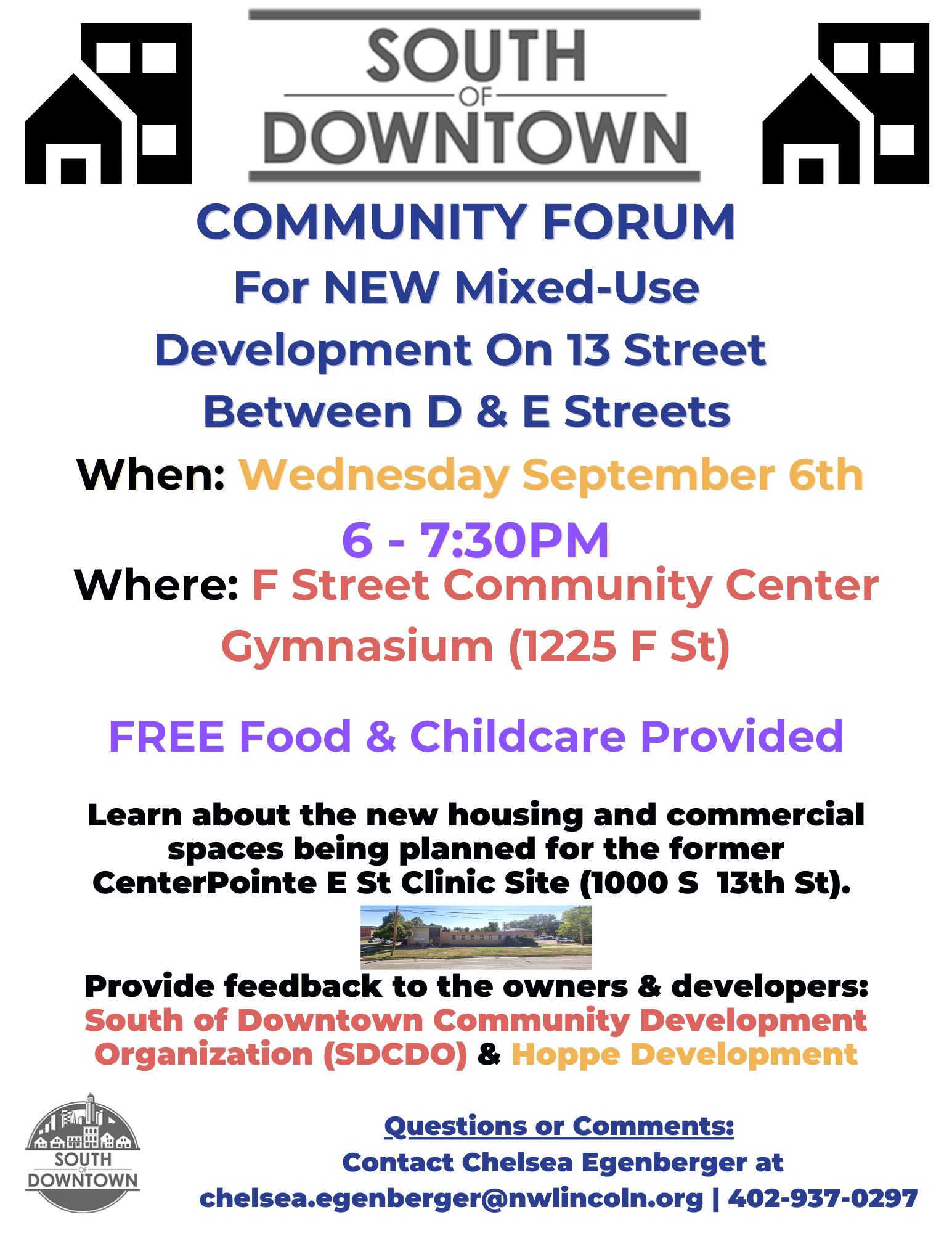South of Downtown Community Forum SEPT. 6