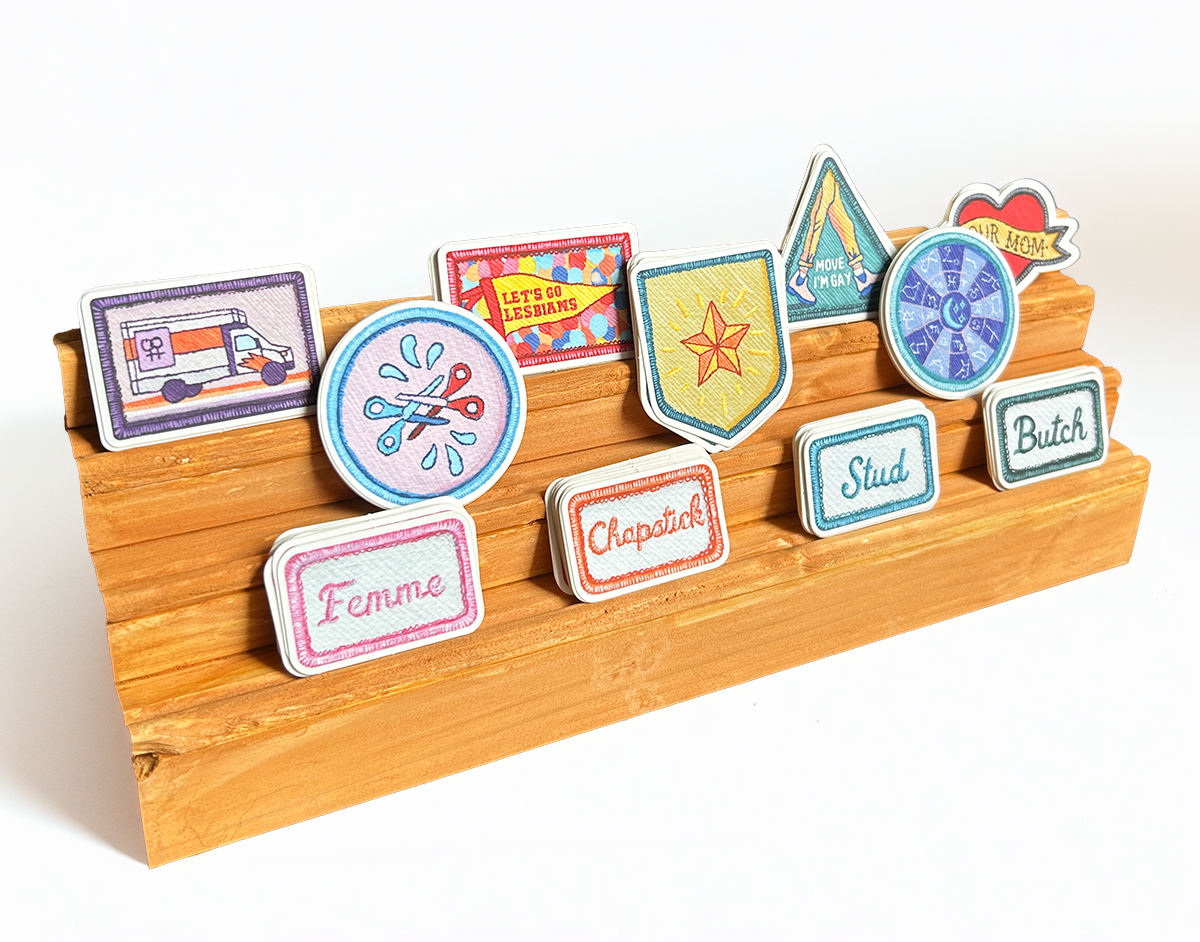 Carly Mitchell - Sapphic Merit Badges Stickers