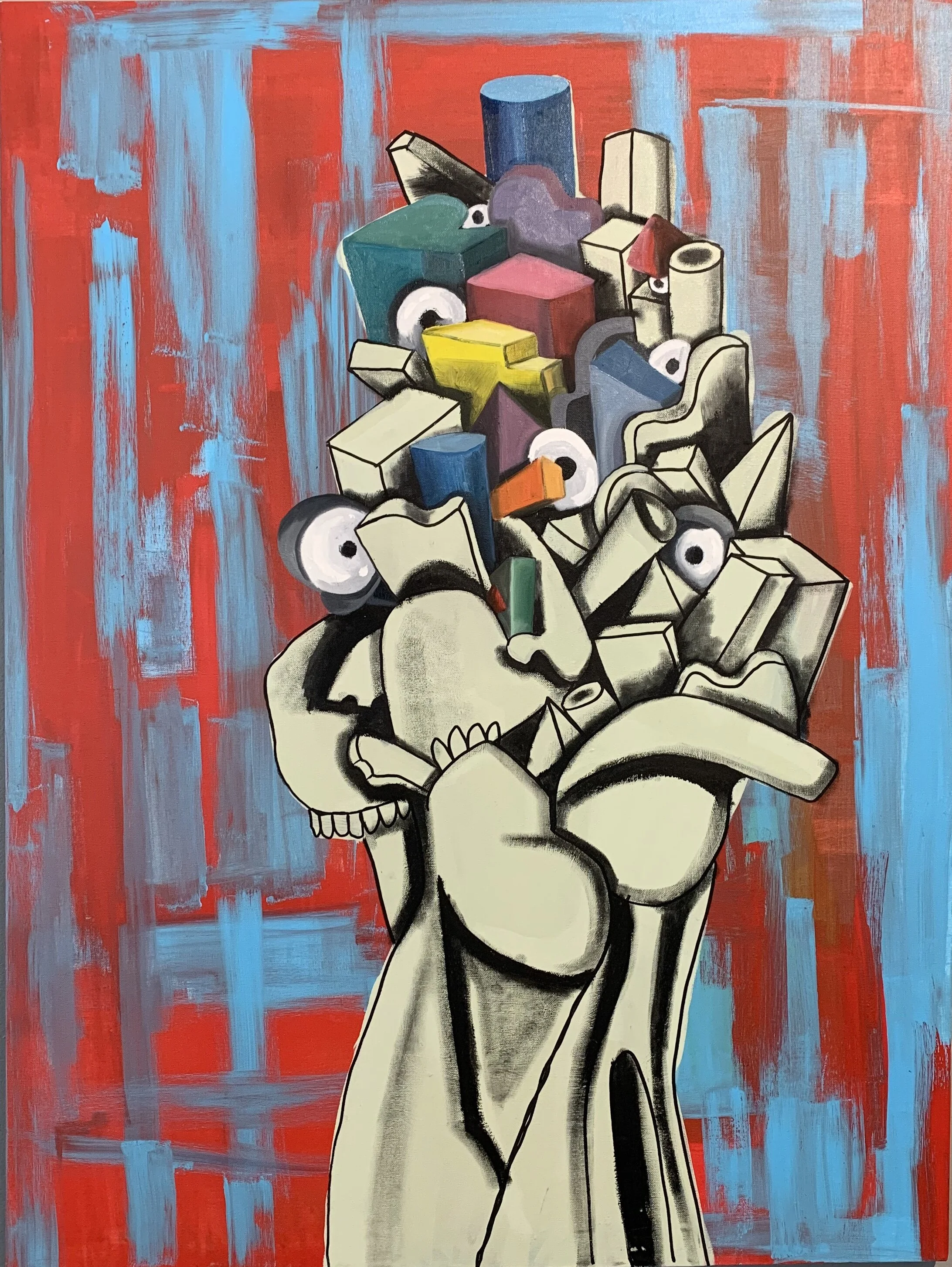  Ron Williams  Complicated  Oil &amp; acrylic on canvas  $1,550 