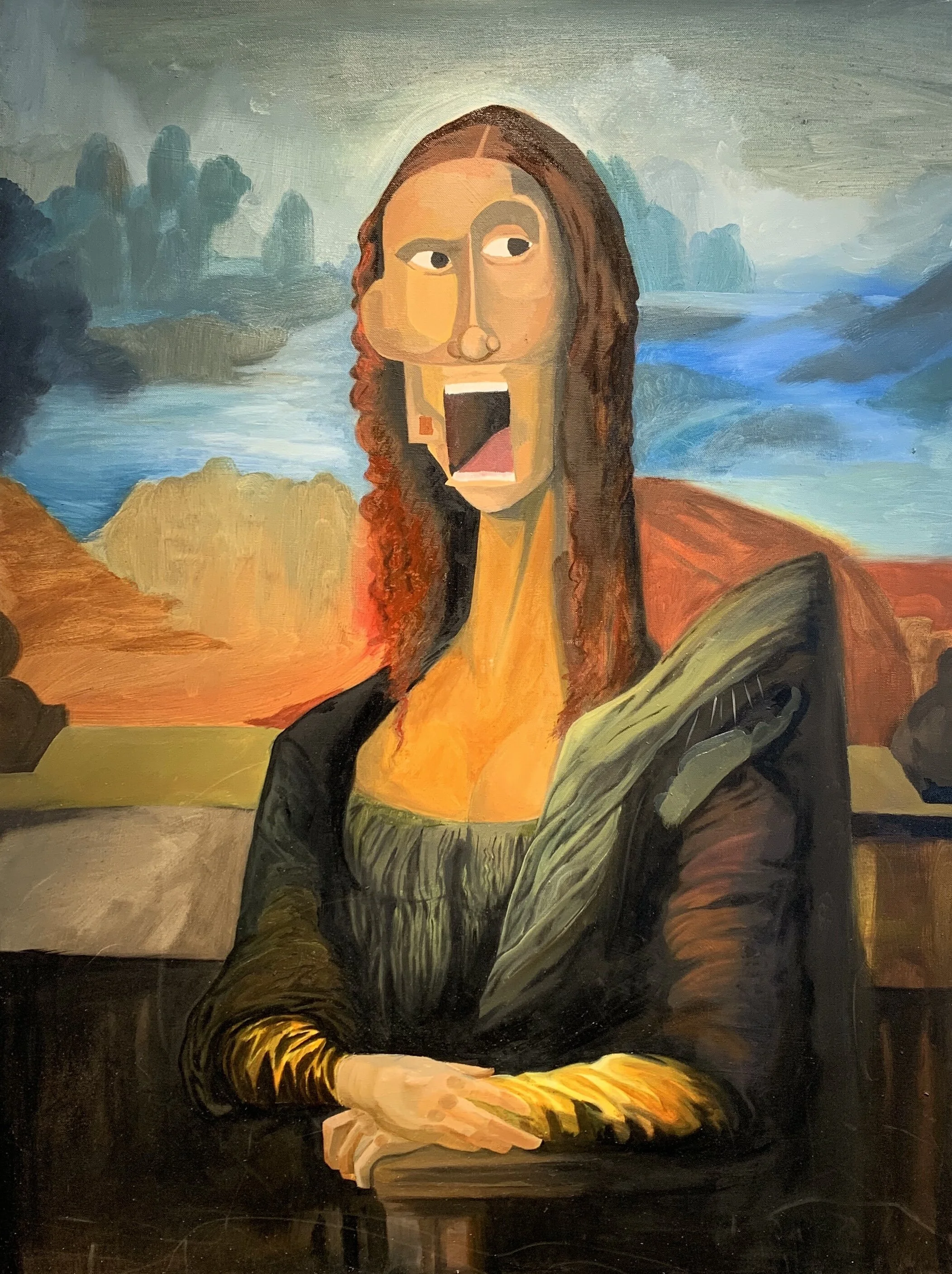  Ron Williams  Mona Know  Oil &amp; acrylic on canvas  $2,400 