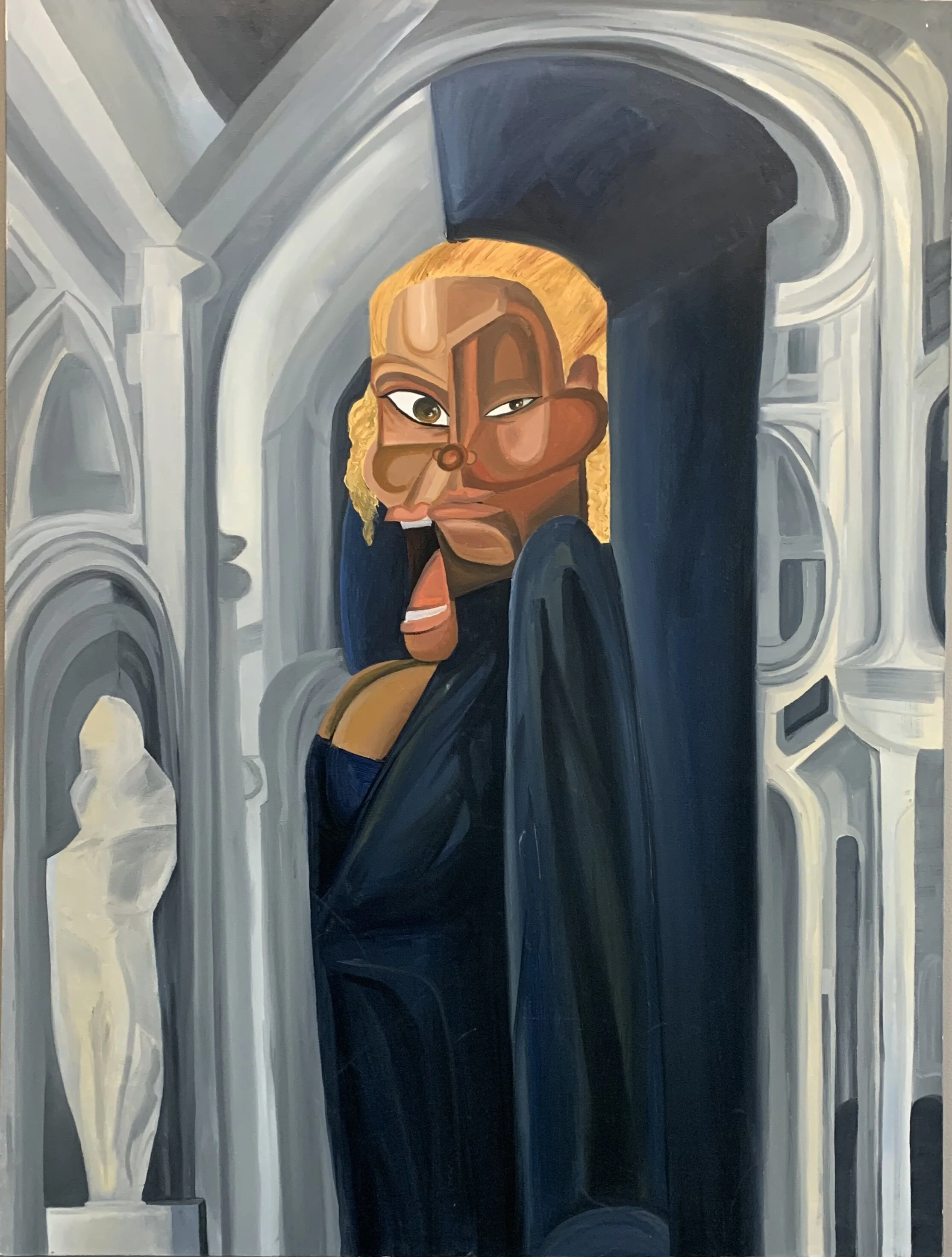  Ron Williams  Queen B (Family Feud)  Oil &amp; acrylic on canvas  $2,800 