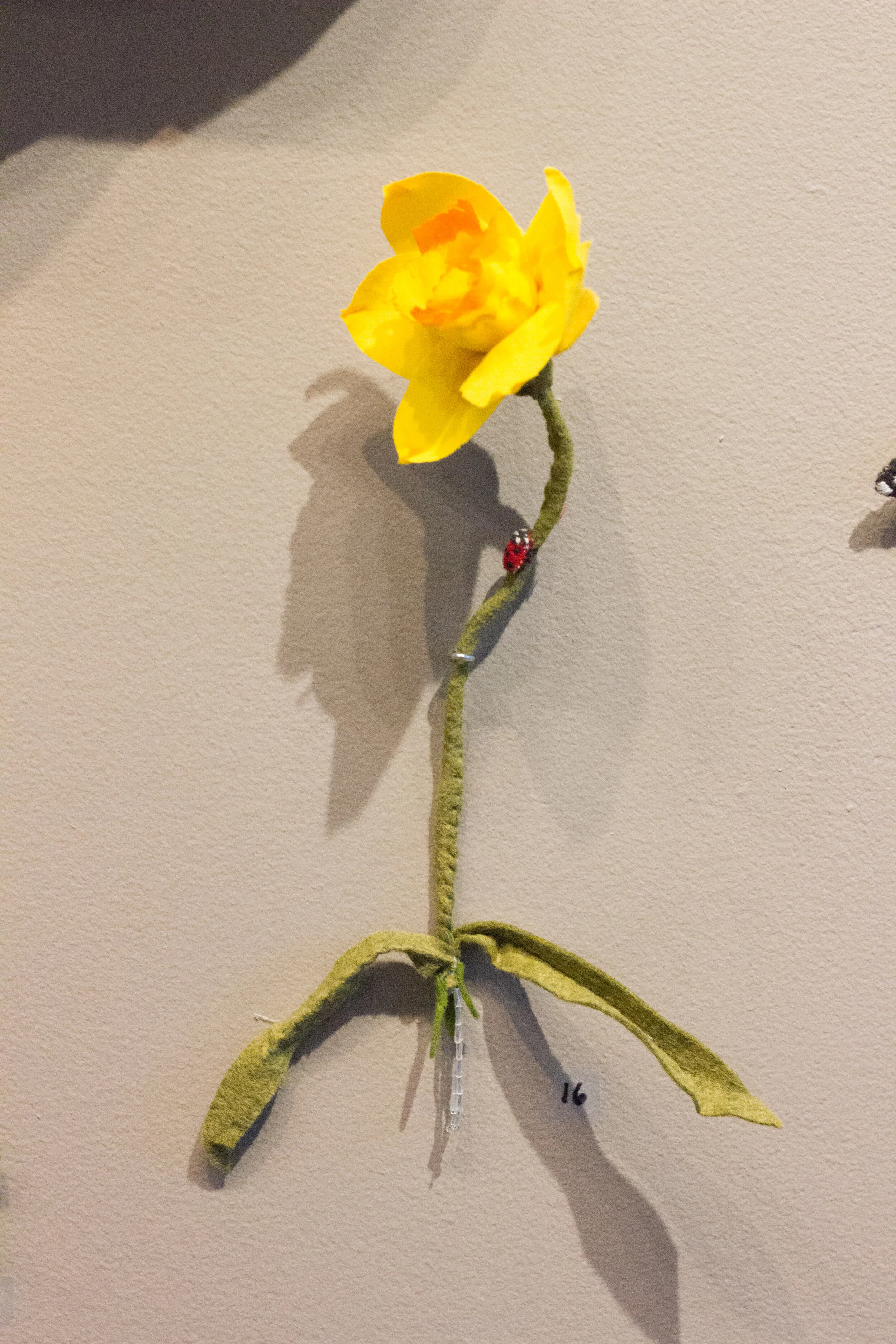 Sleep, Fabric, felt, beads, wire, $60