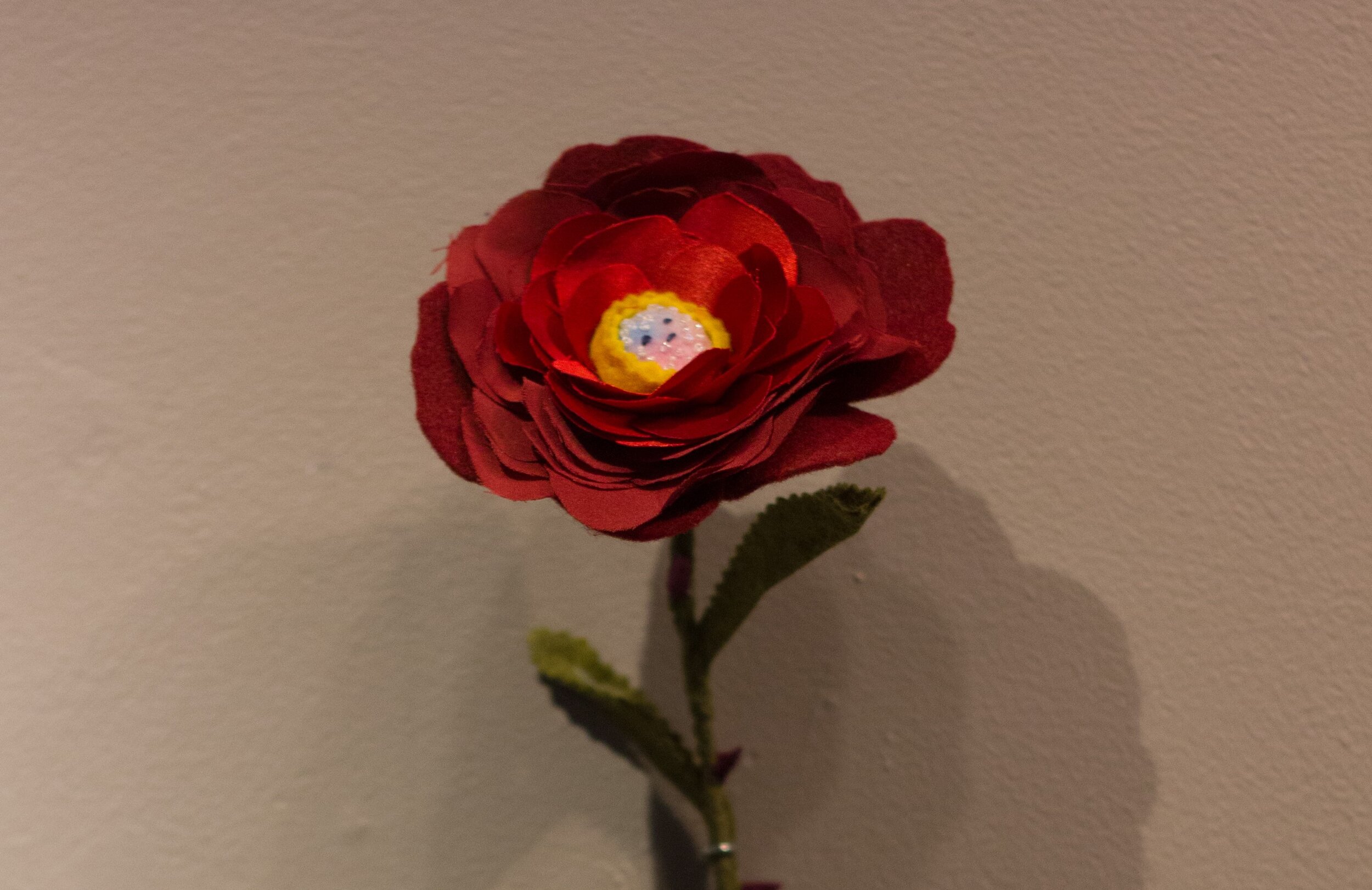 Safe, Fabric, felt, beads, wire, sold