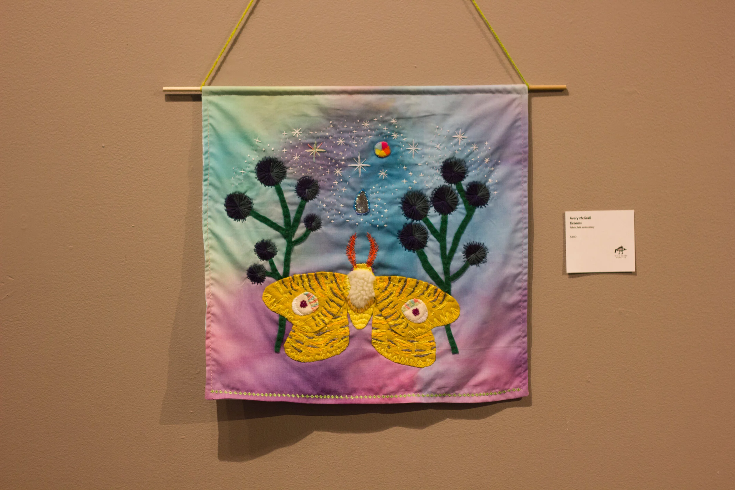 Dreams, Fabric, felt, embroidery, $300