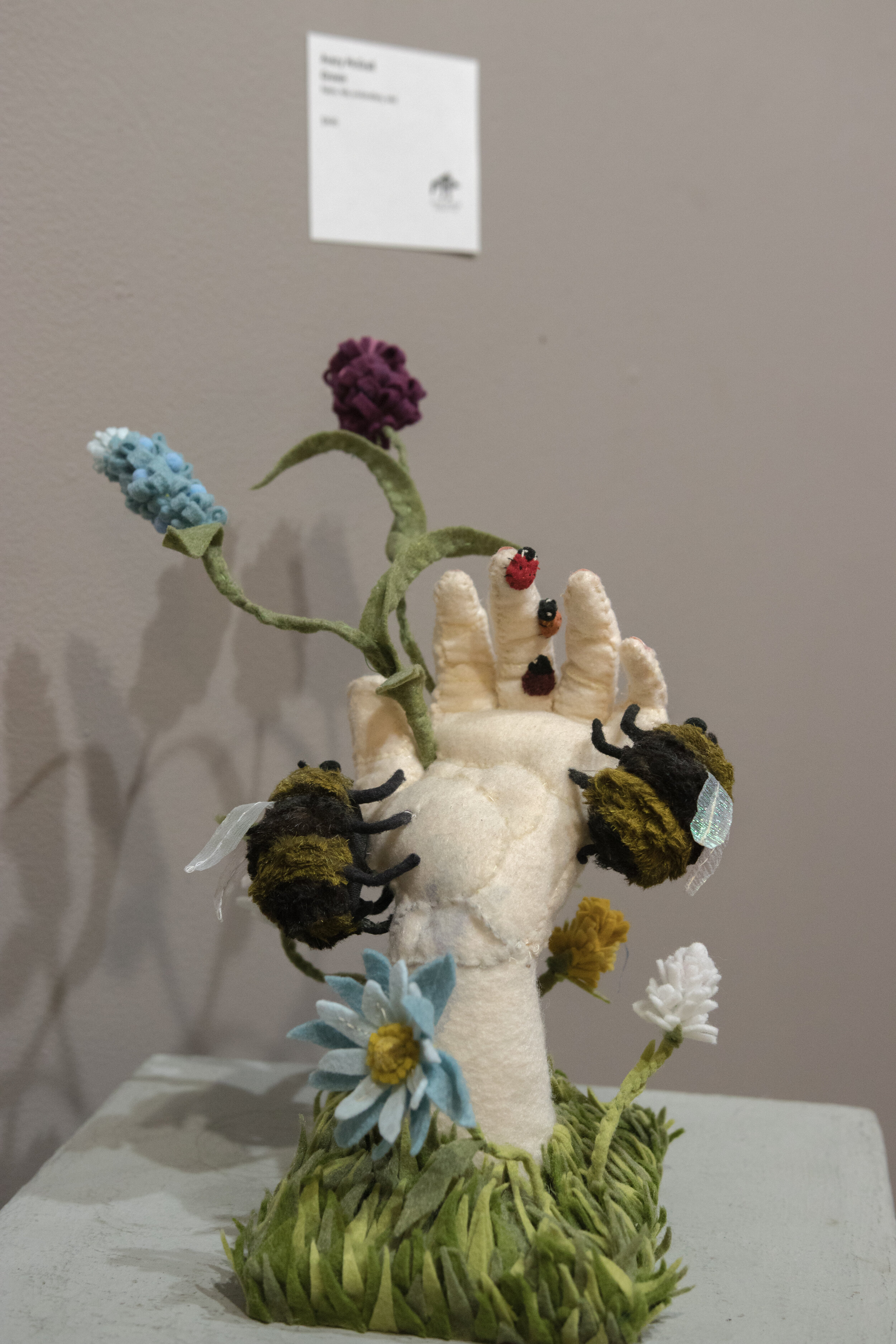 Grown, Fabric, felt, embroidery, wire, $300
