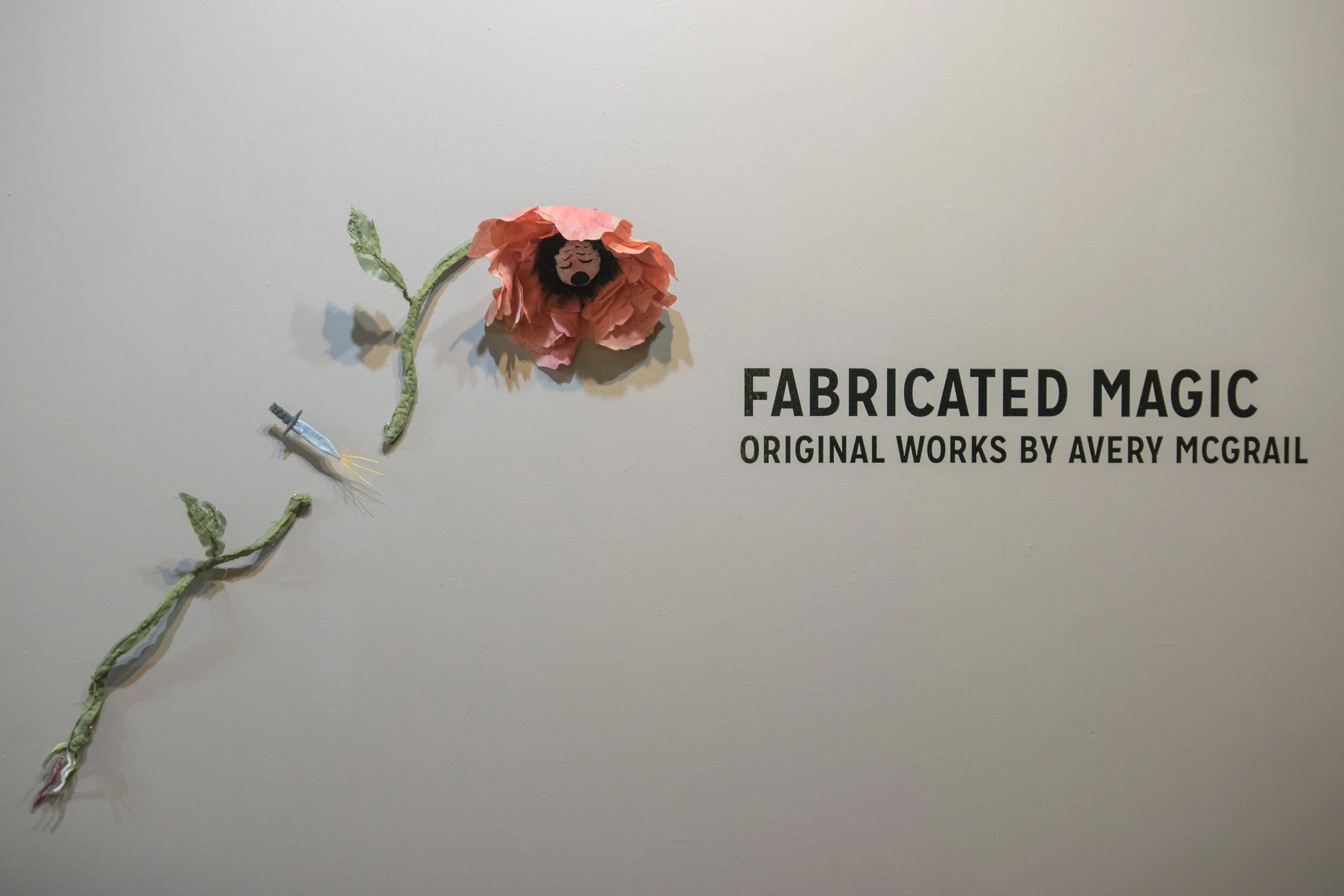 Without You, Fabric, felt, embroidery, wire, $400