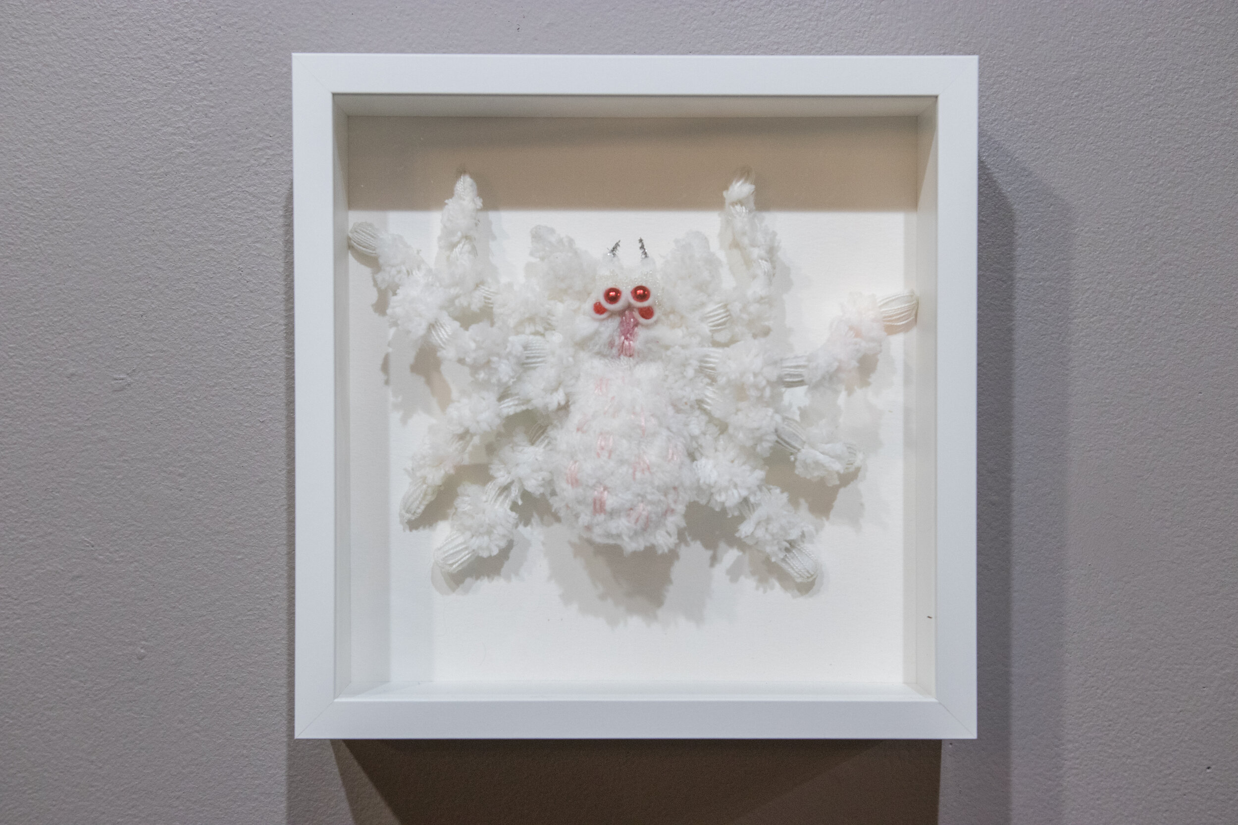 Tarantula, Felt, yarn, beads, wire, sold