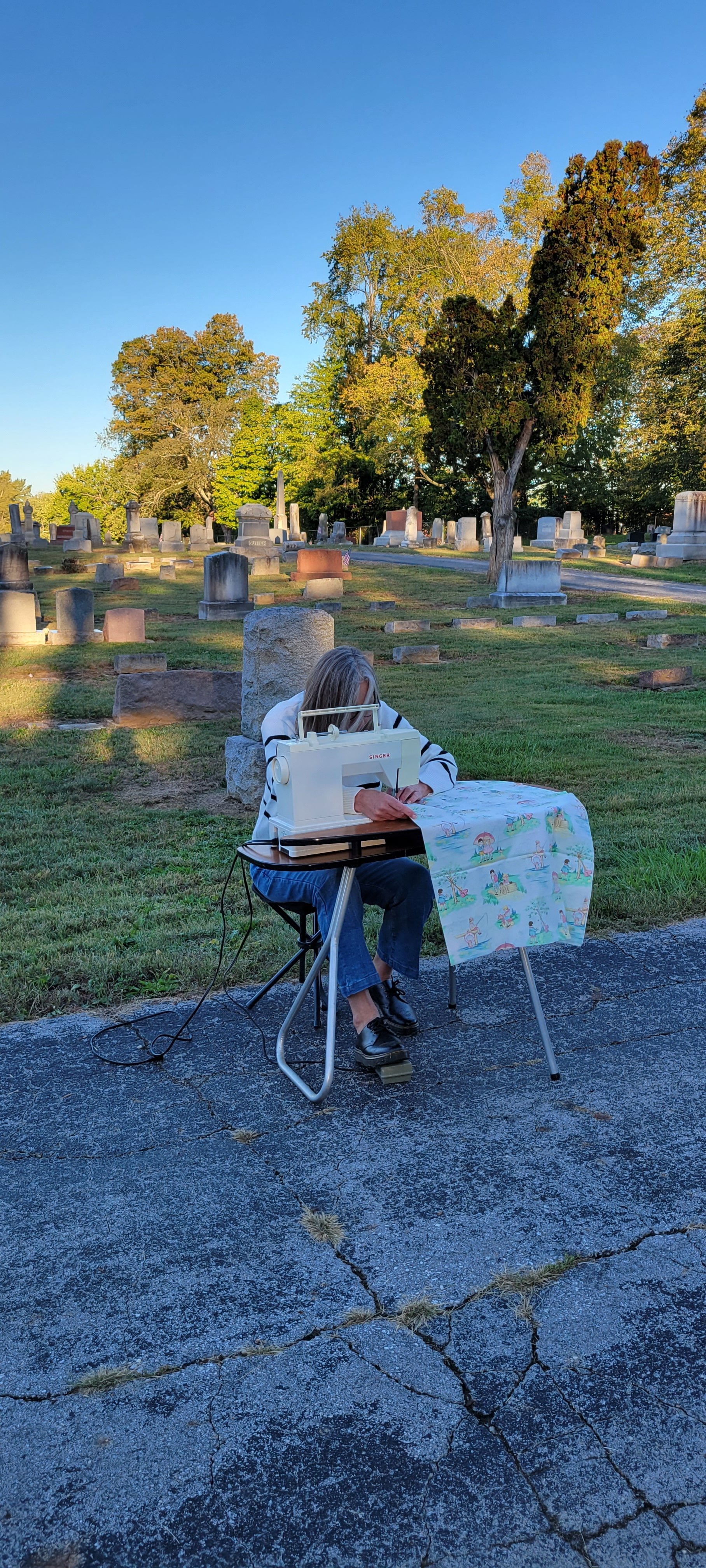 Janice Schmader - Sewing in a Cemetery