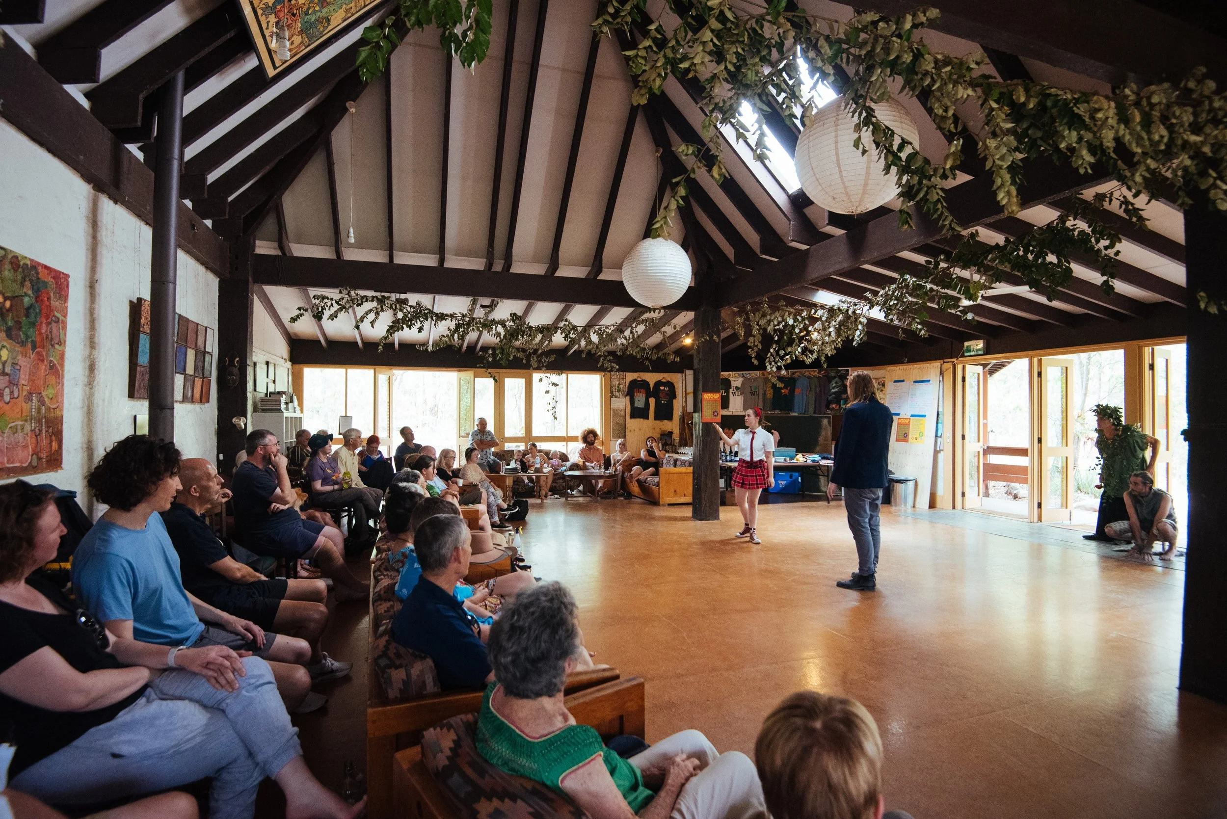 Lodge Lounge set for theater