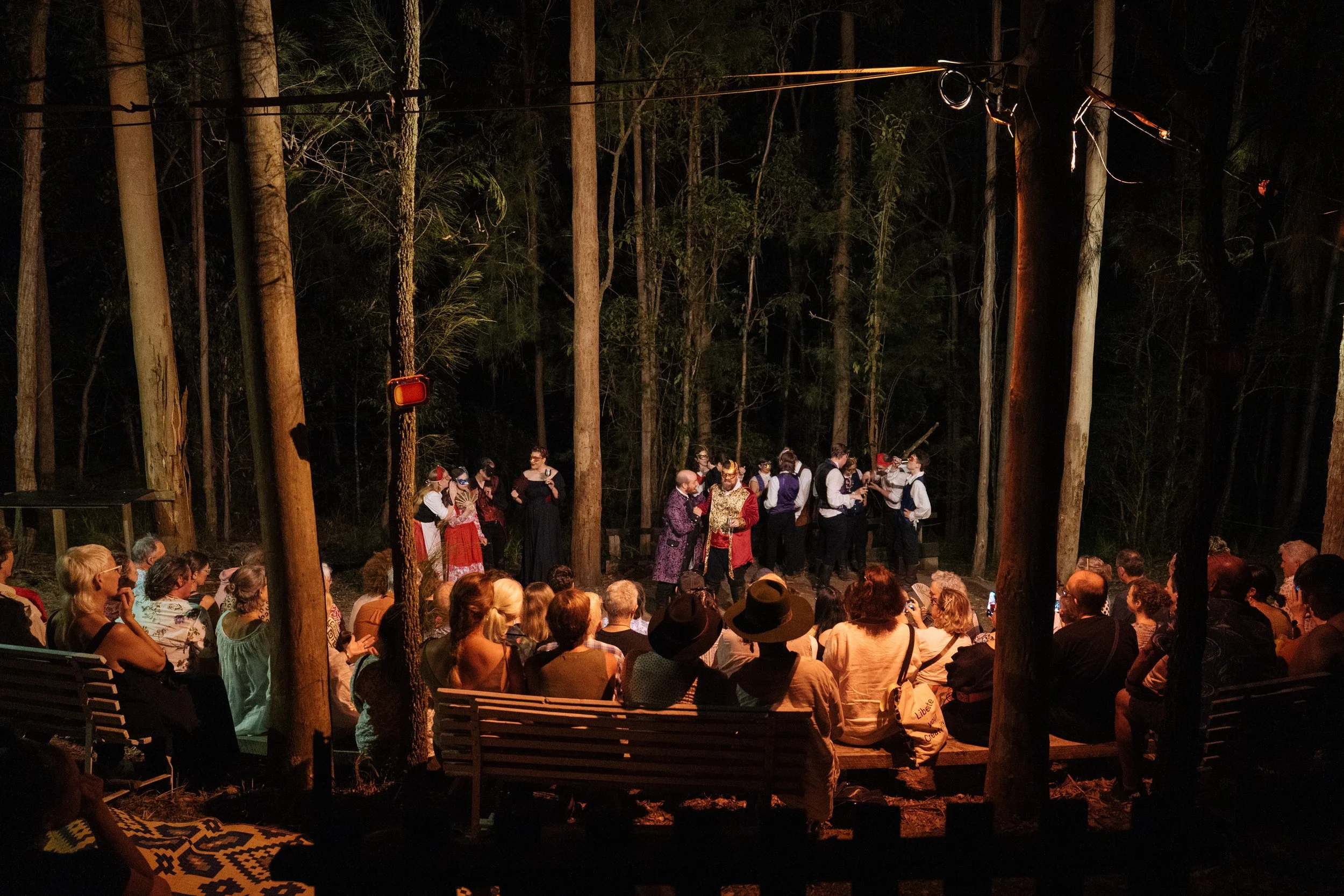 Outdoor amphitheater with theater performance