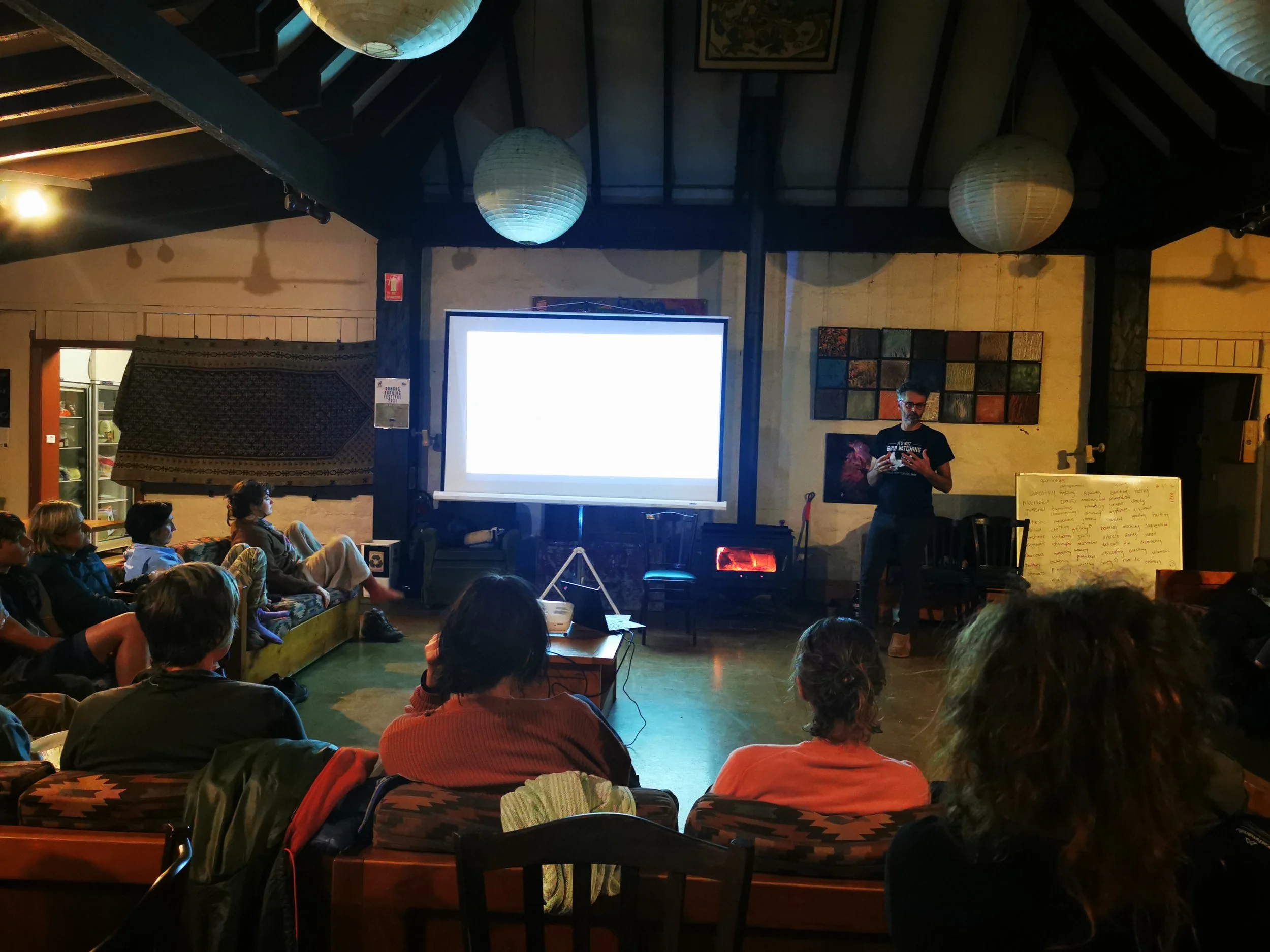 Projector screen available on request