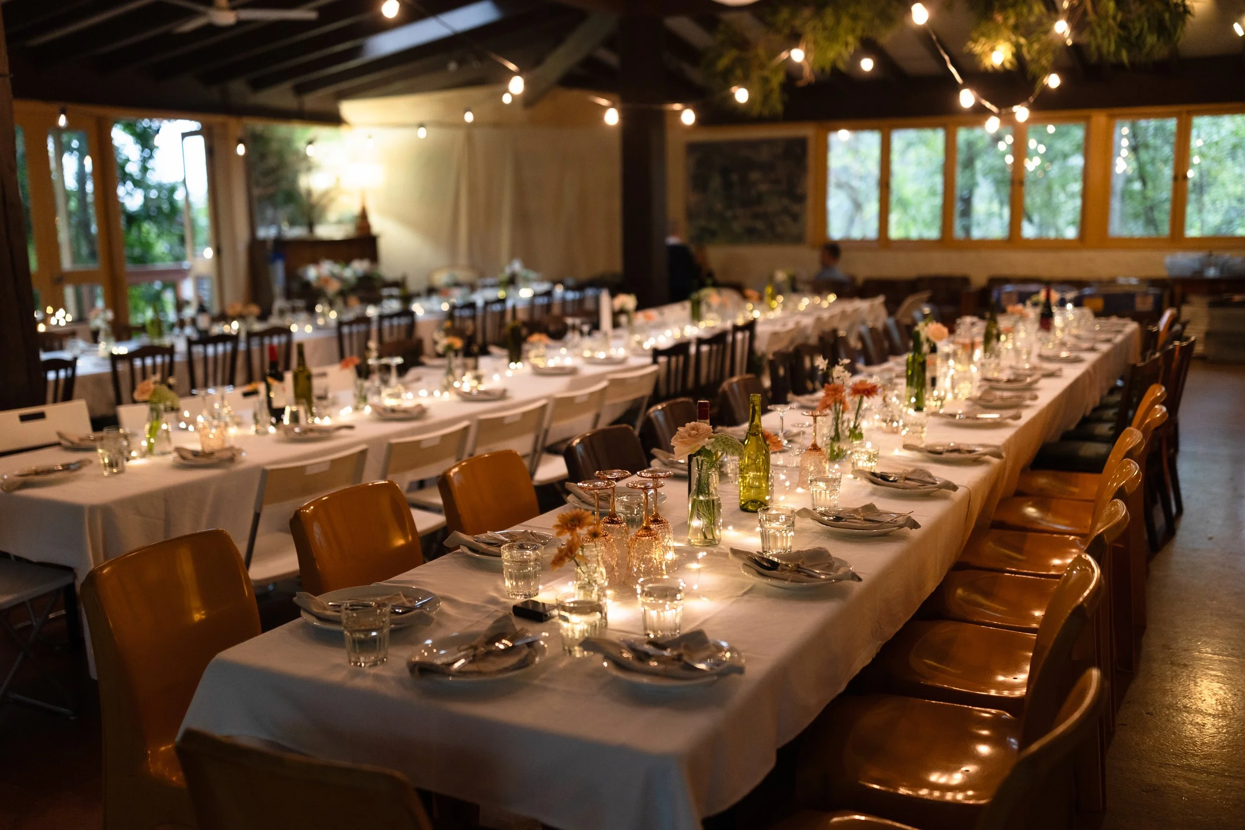 Lodge set for formal dinner