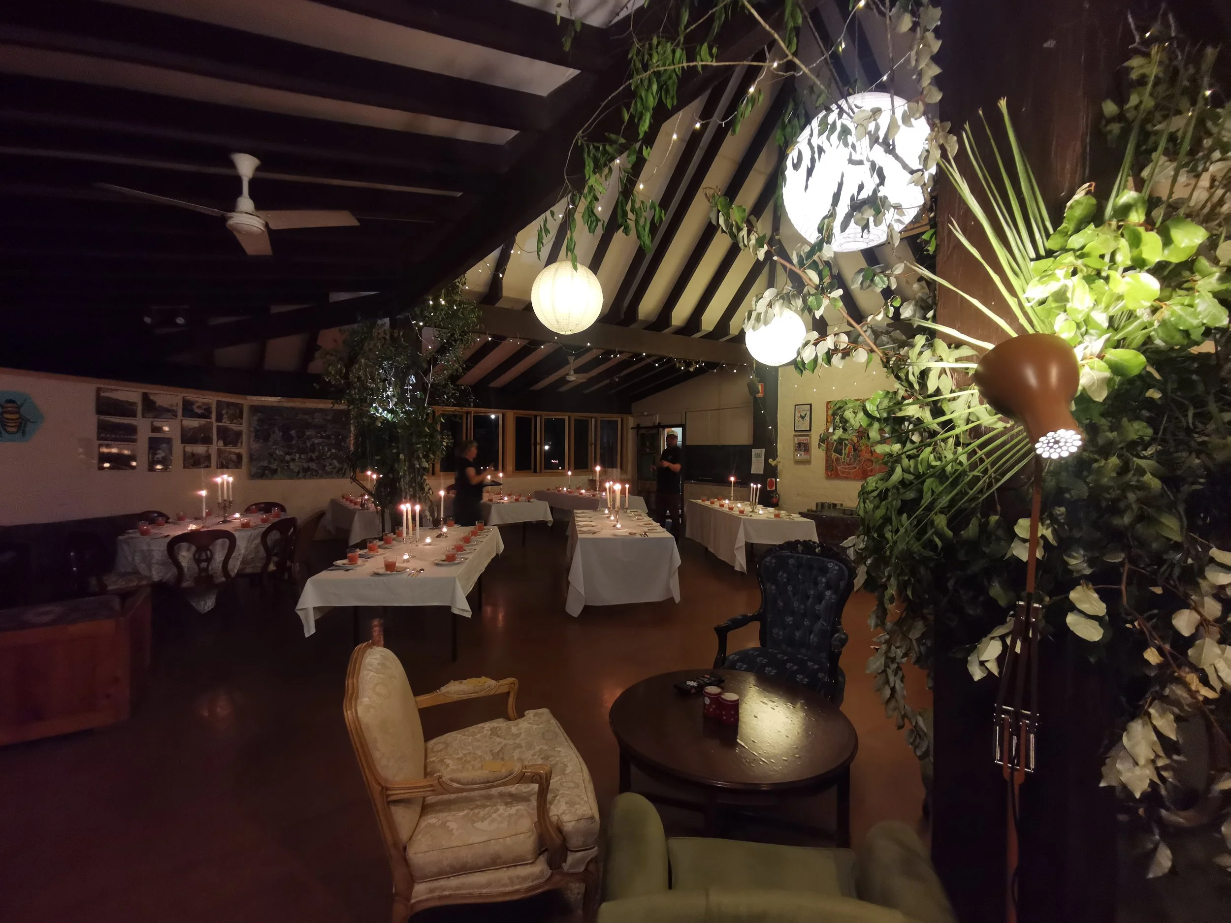 Set for formal dinner and lounge 