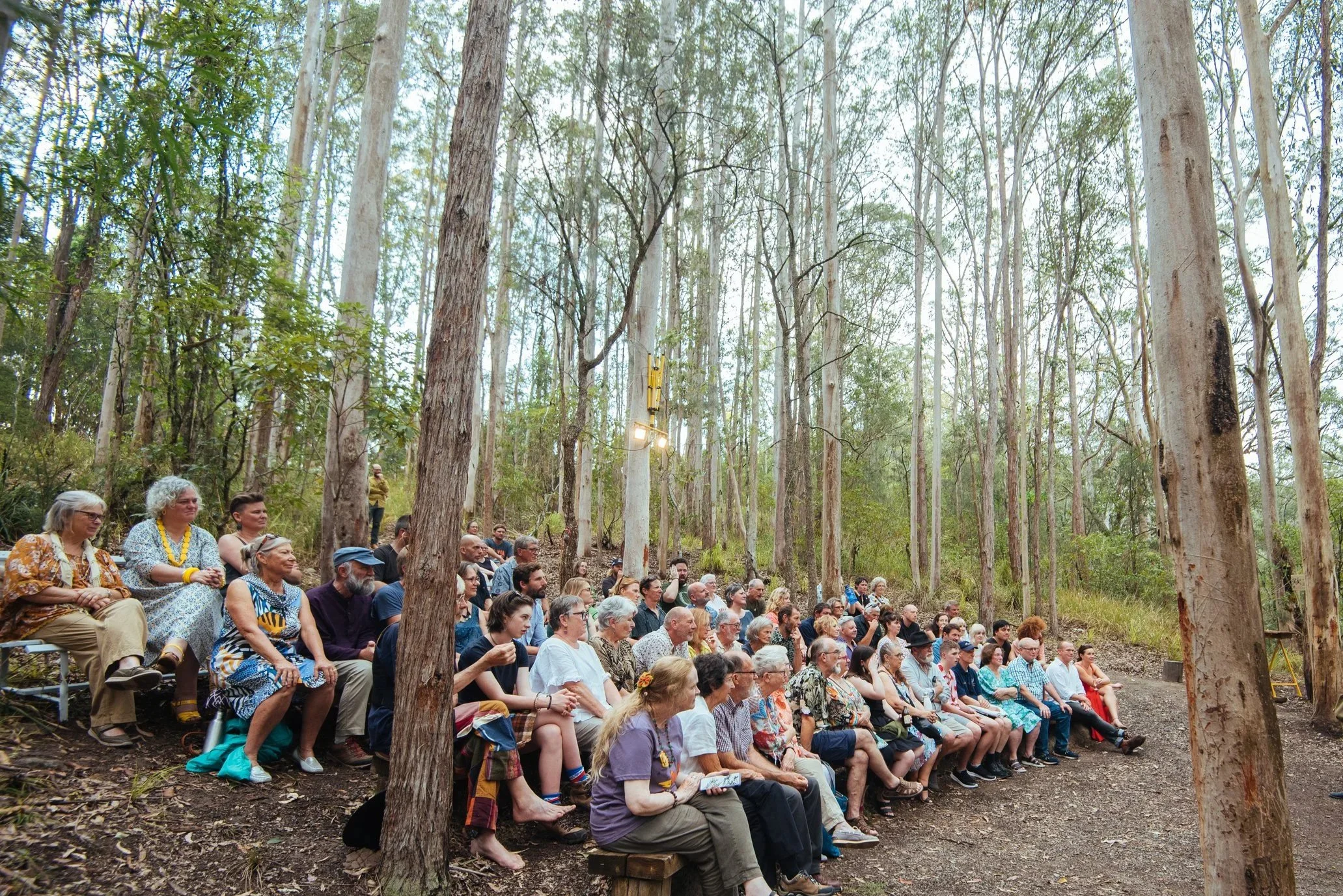 Guests enjoy the tranquility while waiting for the ceremony to start.