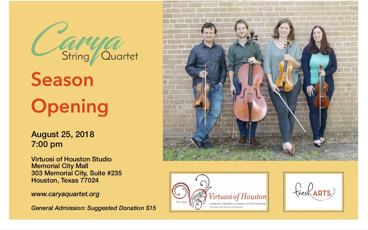 Carya Quartet Opens Season with a Bash