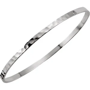 Sterling Silver 3.25mm Hammered Bangle Bracelet 2.jpg
