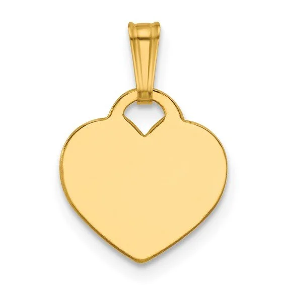14K GF Heart Disc Pendant