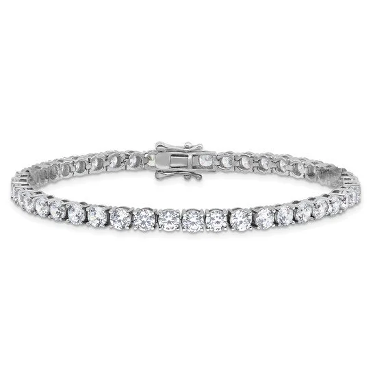 Sterling Silver CZ Round Tennis Bracelet