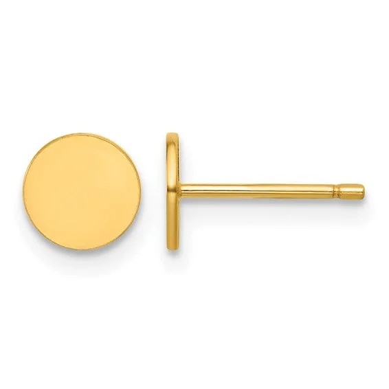14K GF Circle Post Earrings