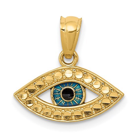 14K Evil Eye Pendant