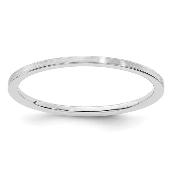 14K Flat Satin Stackable Band