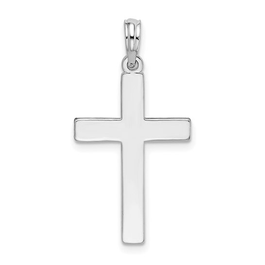 Sterling Silver Flat Latin Cross Pendant