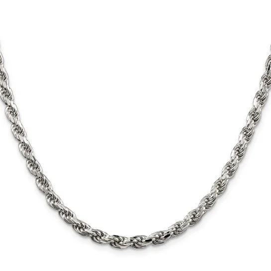 Sterling Silver Diamond-Cut Rope Chain