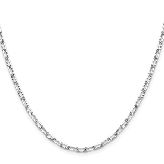 14K Solid Beveled Paperclip Link Chain