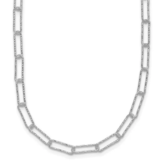 Sterling Silver Fancy Open Link Necklace