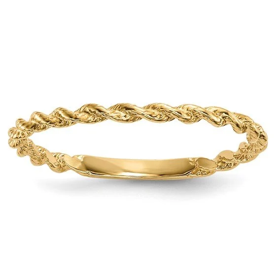 14K Twisted Rope Ring