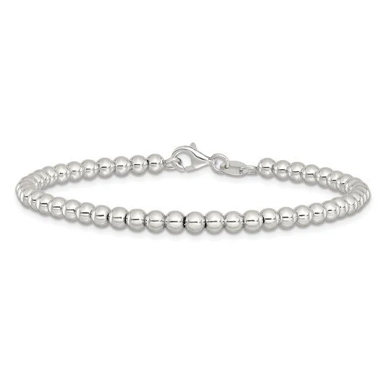 Sterling Silver Beaded Bracelet